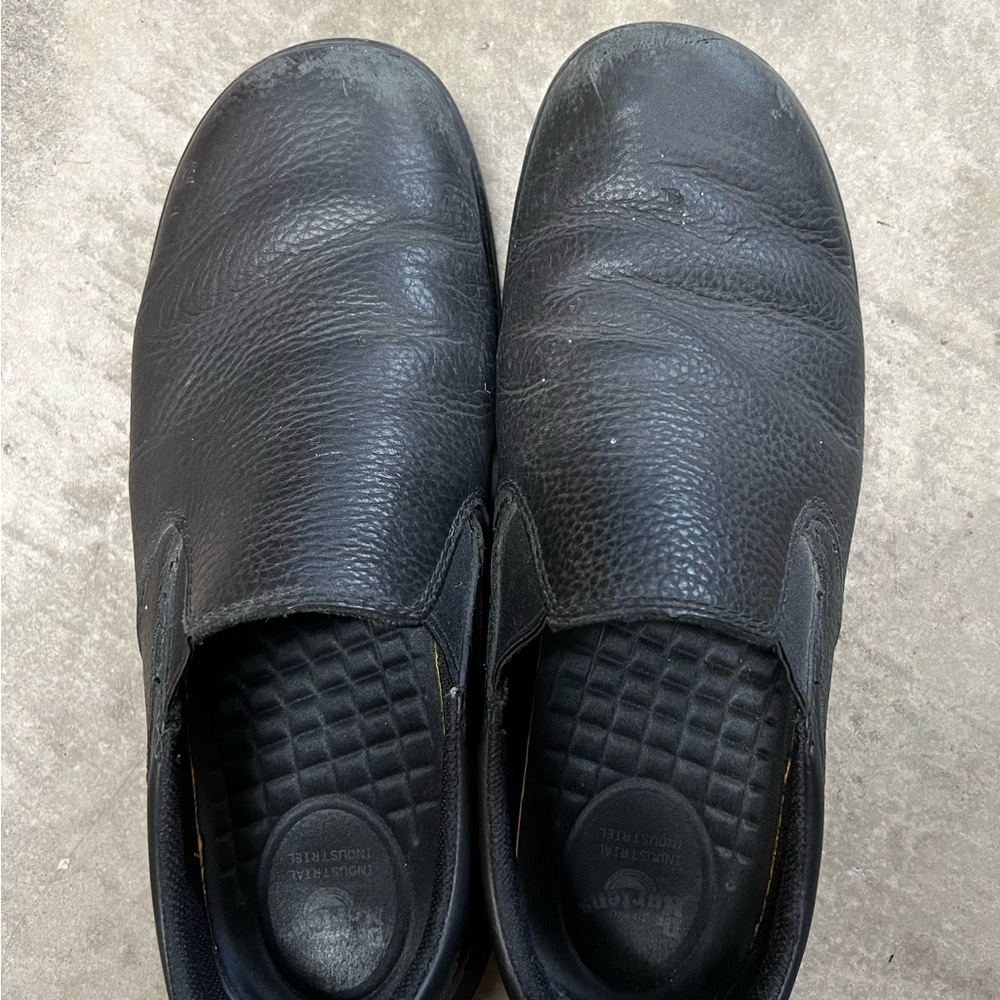 Dr. Martens Textured Black Slip-On Loafers